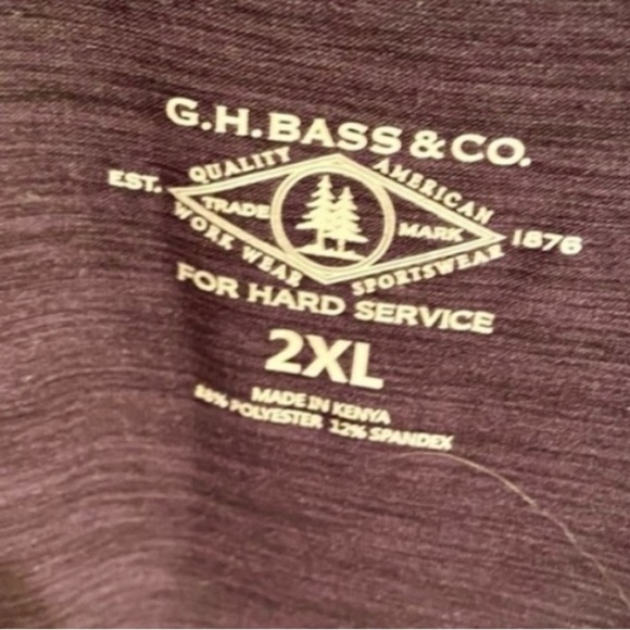 GH BASS & CO men's gray XXL Polo short sleeve sportswear athletic golf summer - Picture 7 of 11